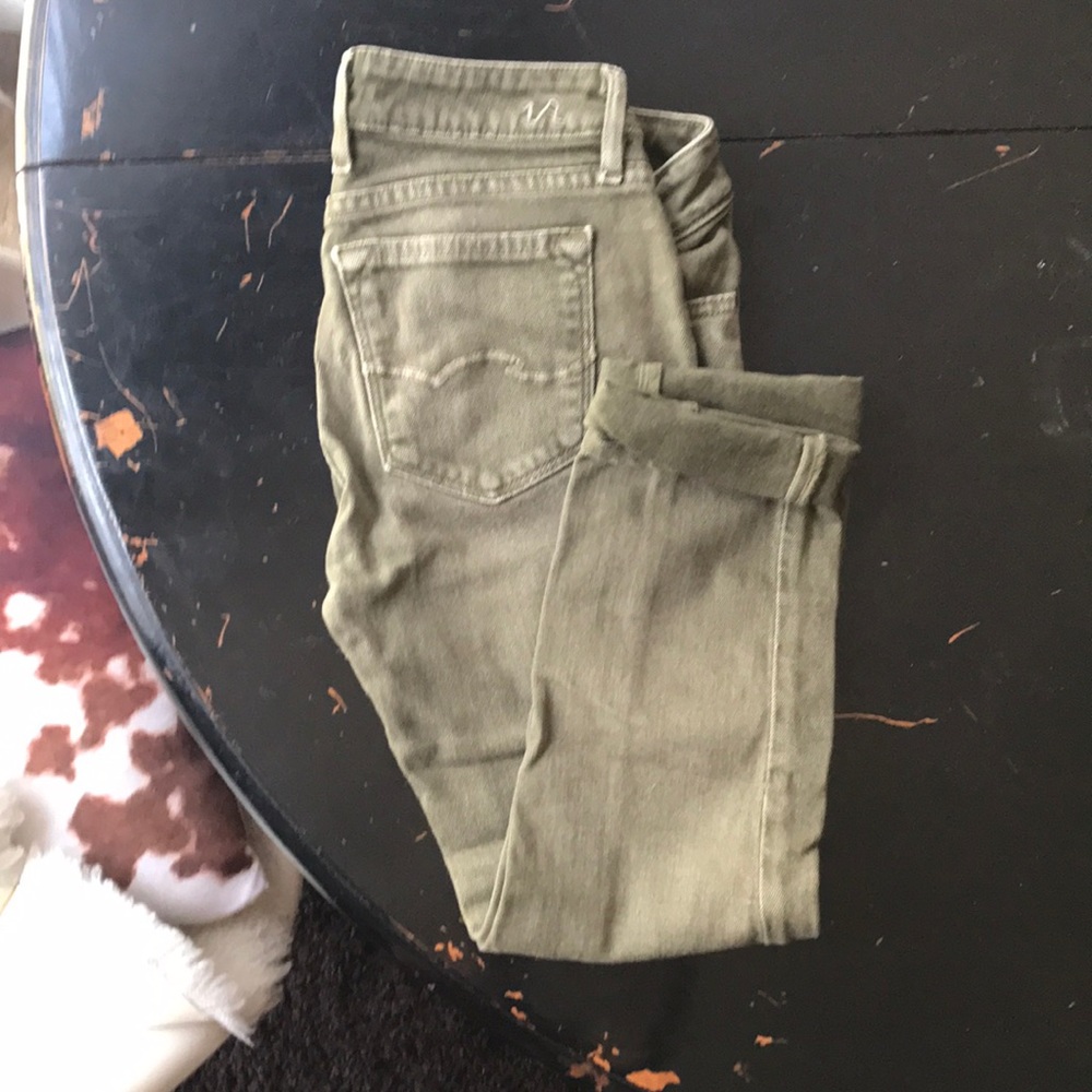 Vintage Revolution cropped olive jeans sz 25